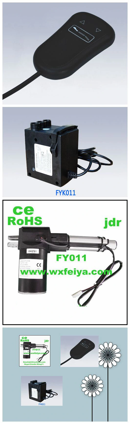 12V or 24V DC Electric Linear Actuator for Furniture