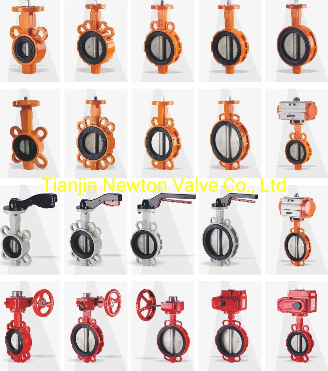 Full Rubber Liner Disc Wafer Butterfly Valve Universal Standard with Electric Actuation