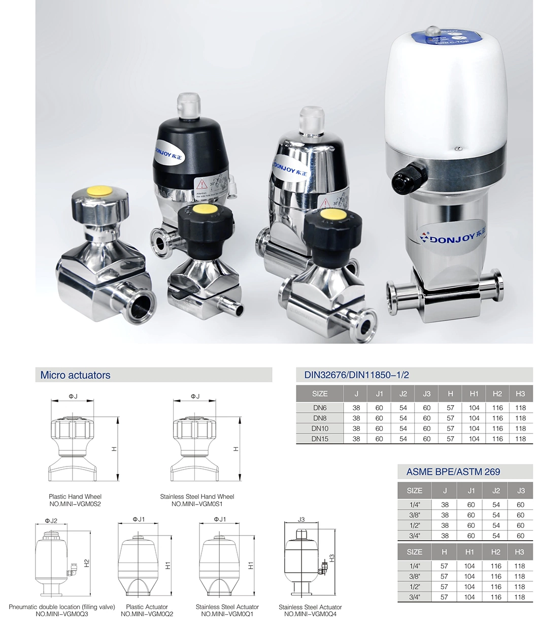 Hygienic Stainless Steel Pneumatic Actuator Multiway Diaphragm Valve for Biopharmaceutical