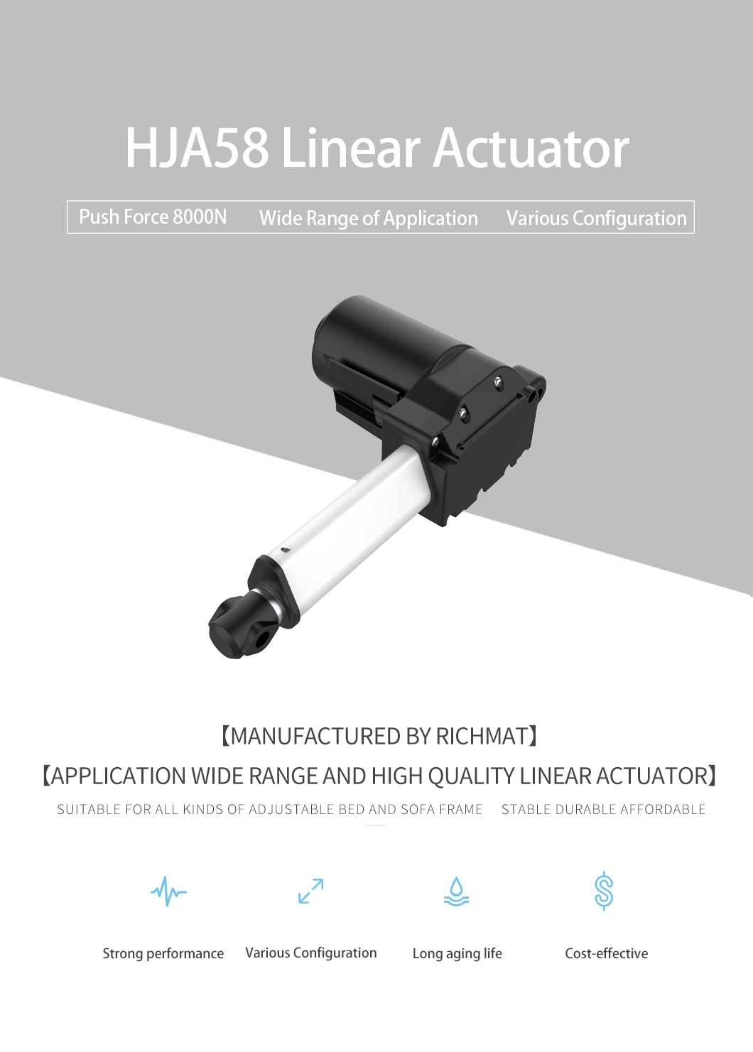 Richamat Professional Manufacturer of Linear Actuator with Wholesale Price