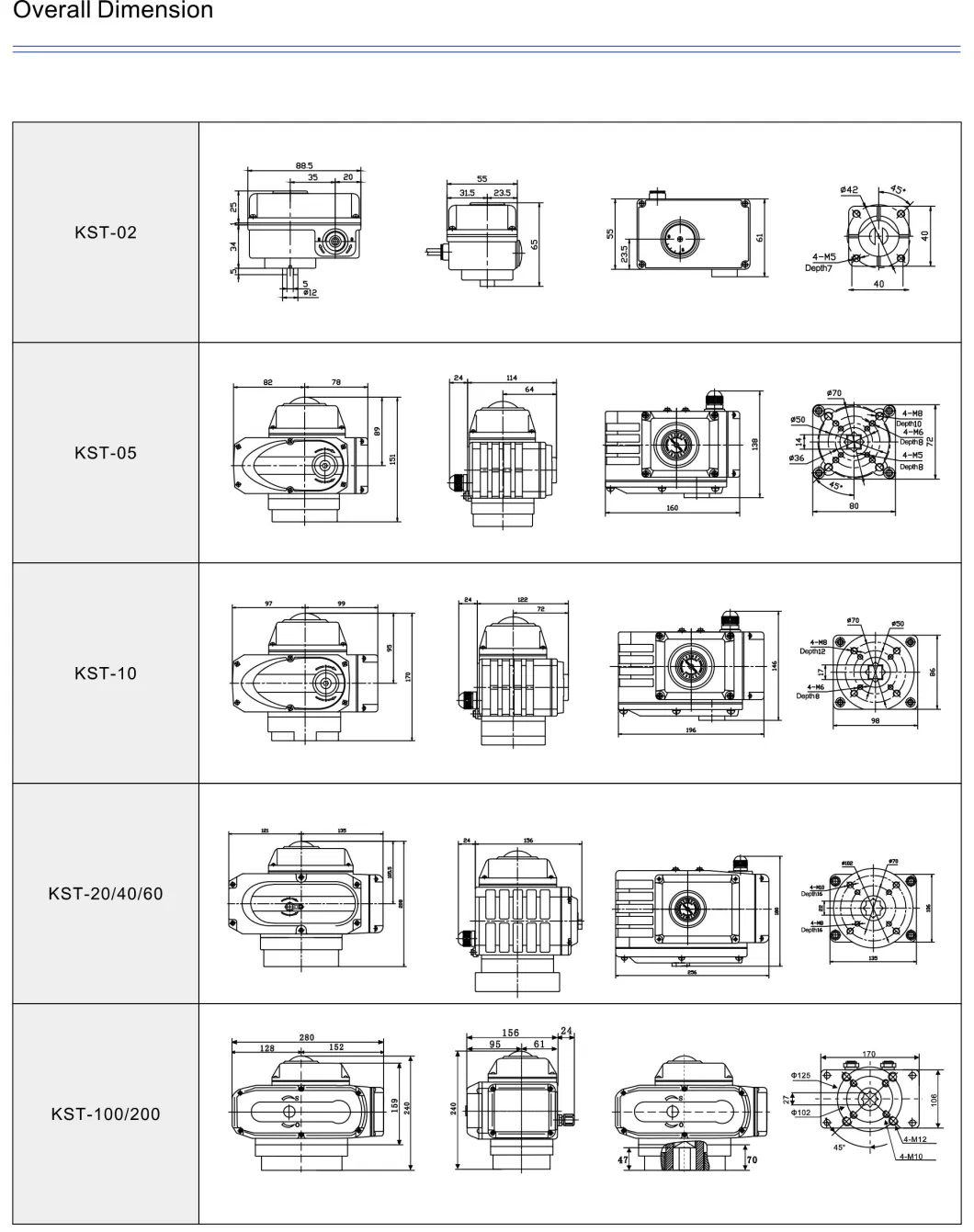 Ordinary Temperature Thread Kst/OEM Zhejiang, China Pneumatic Electric Actuator Kst