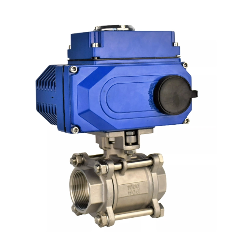 2 Way 12V 3 Piece Ball Valve on off Electric Motorized Actuator Water Flow Control Ball Valve