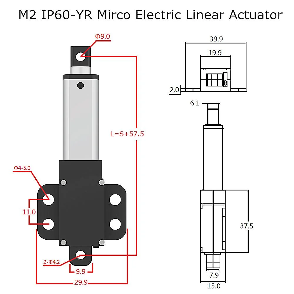 Mini Linear Actuator Max Load 150n 10mm-200mm Stroke Length