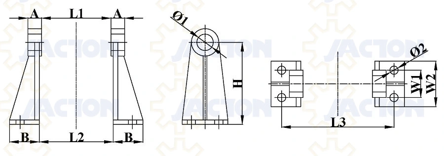 Trunnion Heavy Duty Actuator 20000kgf Converting with Hydraulic or Pneumatic Cylinders to Electric Linear Motion, Heavy Duty Linear Actuator
