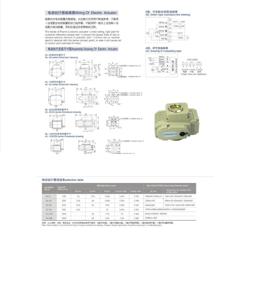 SS304 Pneumatic Actuator Diaphragm Design Single Action