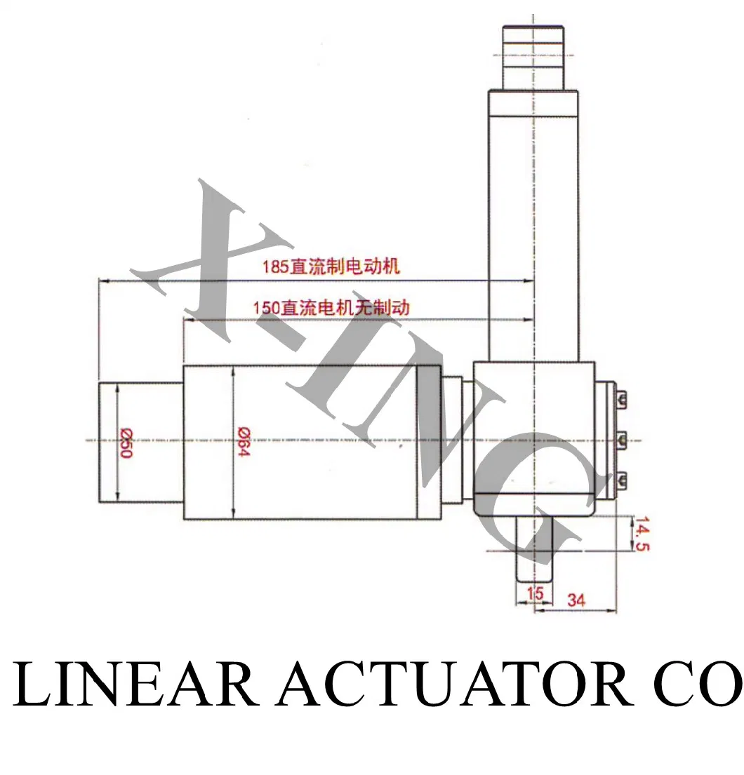 Electric Putter Push Rod Linear Actuator High Speed AC220V/380V DC24V/12V
