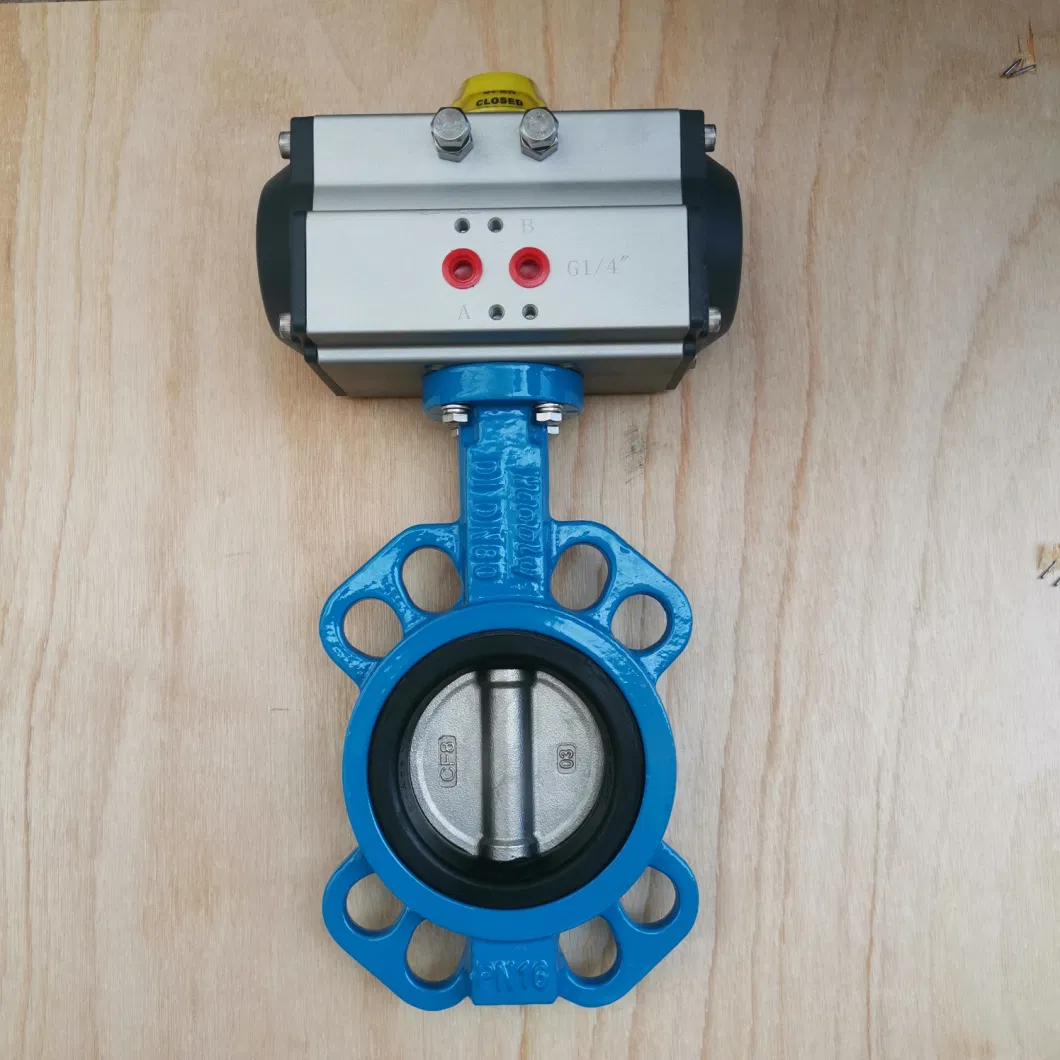 Chinese Supplier OEM Double/Single Acting Spring Return Rack &amp; Pinion Rotary Pneumatic/Air Actuator for Ball/Butterfly Valve, Alluminum/Stainless Steel Body