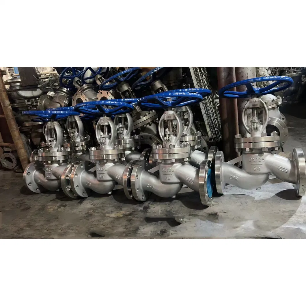 API/DIN Water Control Cast Steel Industrial Pneumatic Flange Globe Valve for Oil Plant