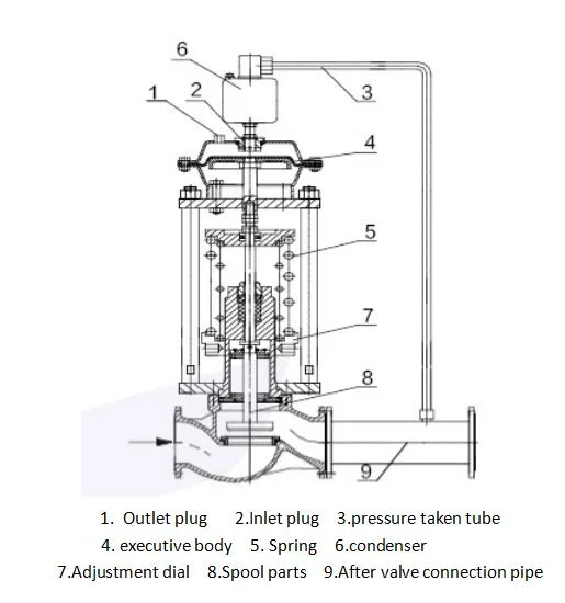 SS304 316 Steam Valve Steam Control Positioner Film Y Trap Diaphragm Pneumatic Steam Trap Valve