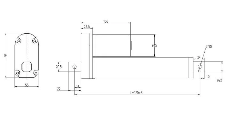 SLA06 Micro Industrial Linear Actuator Potentiometer and Hall Can Be Installed