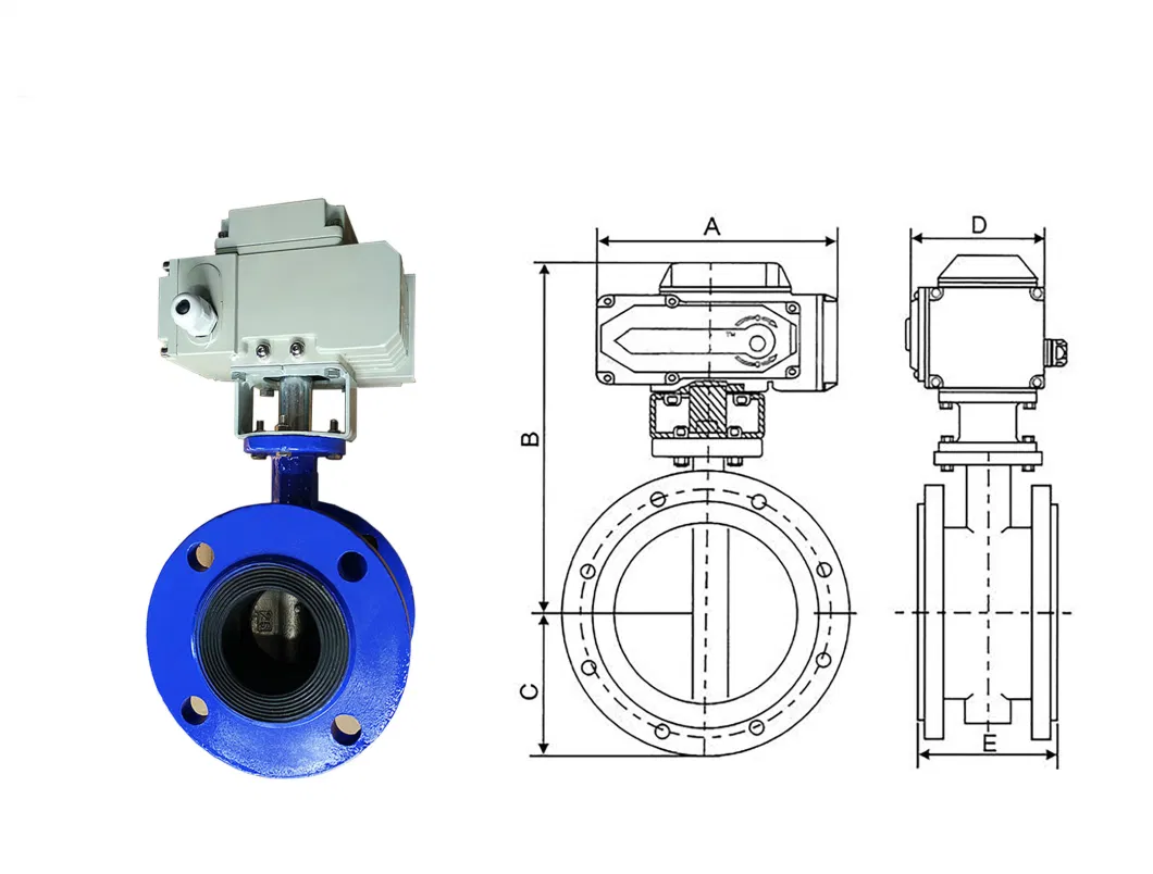 Exquisite Craftsmanship Electrical Butterfly Valve Exhaust Water Actuators