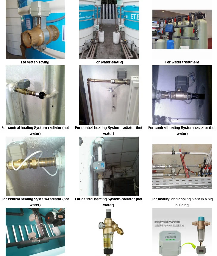 2-Way Brass Nickel Plated Electric Ball Control PP-R with Actuator Motorized Valve