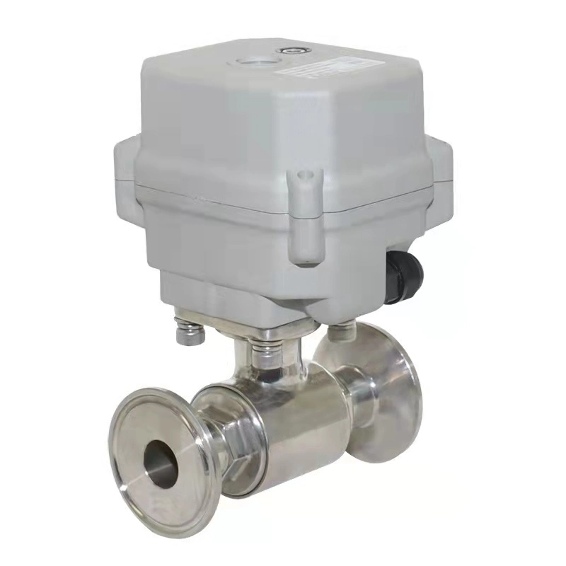 Smart Mini Motorized Ball Valve 12volt 2 Way Stainless Steel Sanitary 4-20mA Electric Actuator on off Ball Valve