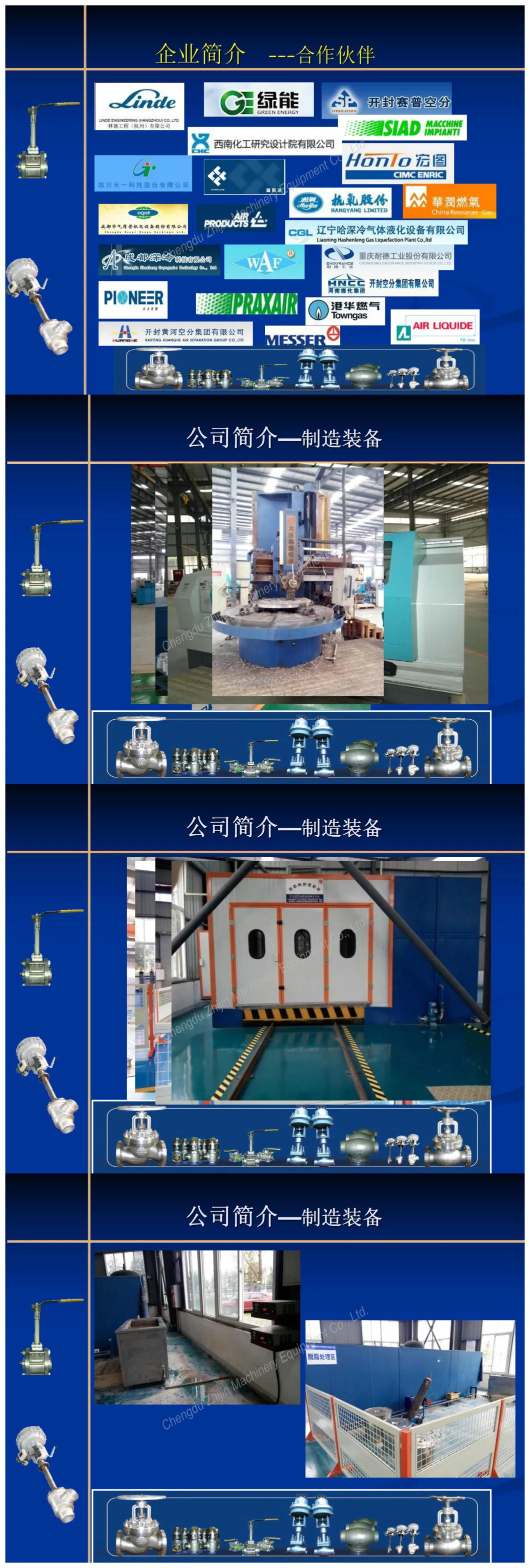 Cryogenic Butterfly/Diaphragm Control/Ball/Globe/Throttle/Check/Safety/Breathing/Three Way Valve/Liquid Hydrogen/Helium/Oxygen/Natural Gas/LNG/LPG/CNG Valve