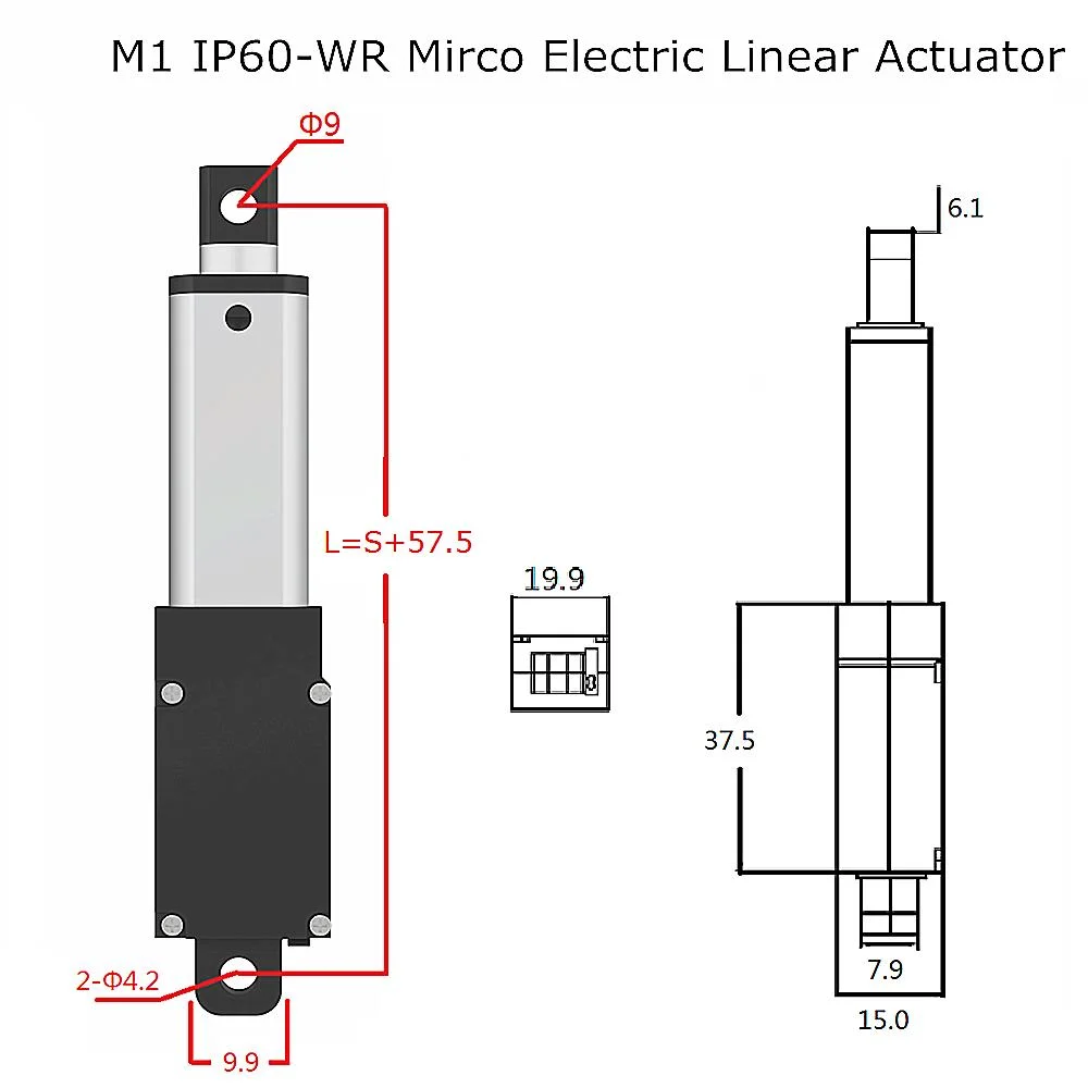 Mini Linear Actuator Max Load 150n 10mm-200mm Stroke Length