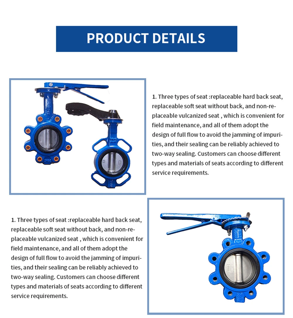 Actuated Motorized Automatic Control Cast Iron Ductile Iron Electric Lt Lug Type Wafer Butterfly Valve