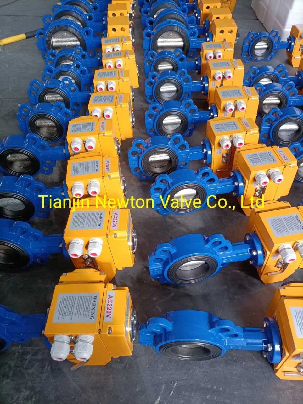 Full Rubber Liner Disc Wafer Butterfly Valve Universal Standard with Electric Actuation
