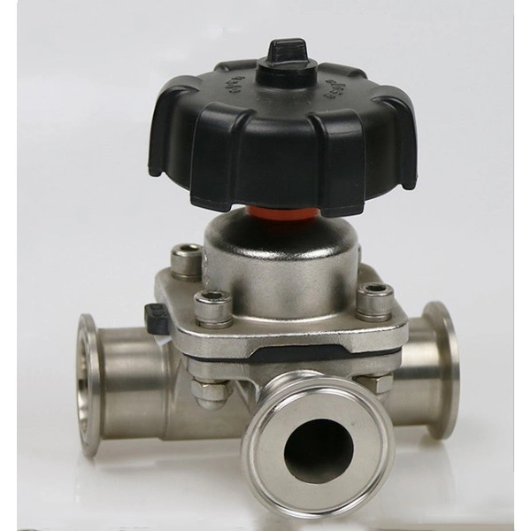 Stainless Steel Sanitary Tri Clamp Diaphragm Valve with Pneumatic Actuator