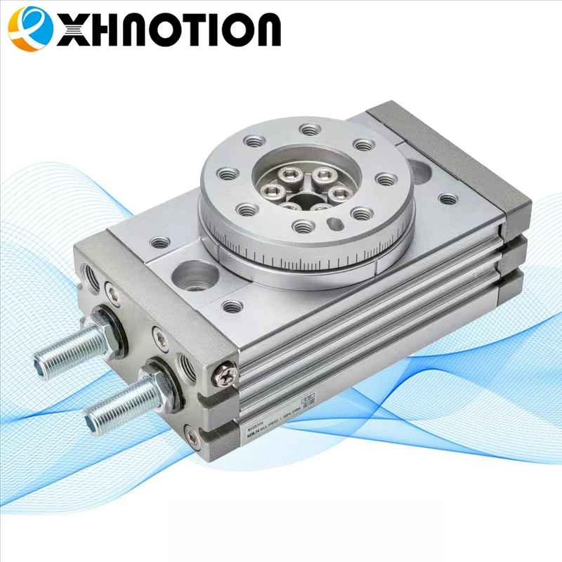Made in China Xhnotion (MSQB) Pneumatic Cylinder 90 180 Degree Rack Pinion Swing Solid Rotary Table Japan Type Double Acting Actuator