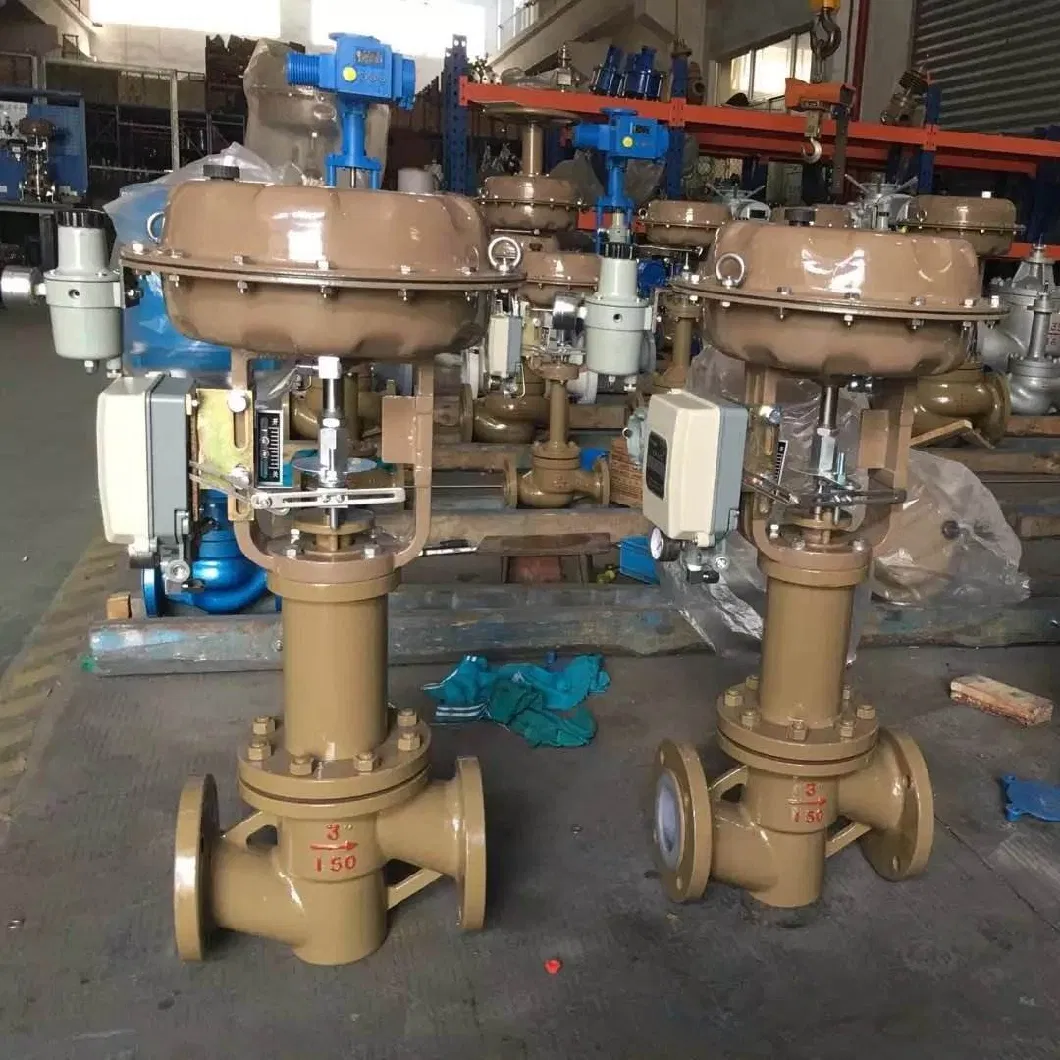 Diaphragm Pneumatic Actuated Globe Type Pressure/Flow Control Valve/ Regulating Valve/with Heat Radiator for High Temperature