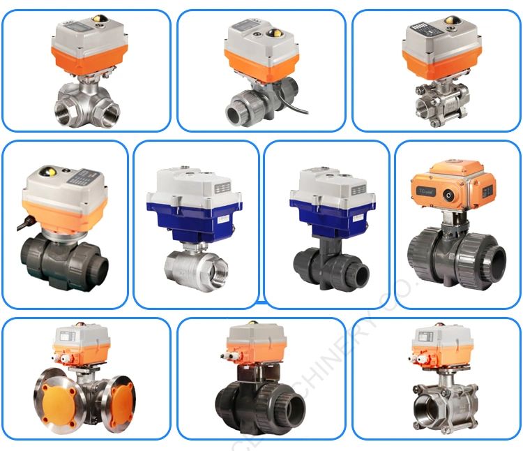 12V 24V 220V Flange Water Flow Control Electric Motorized Actuator Ball Valve