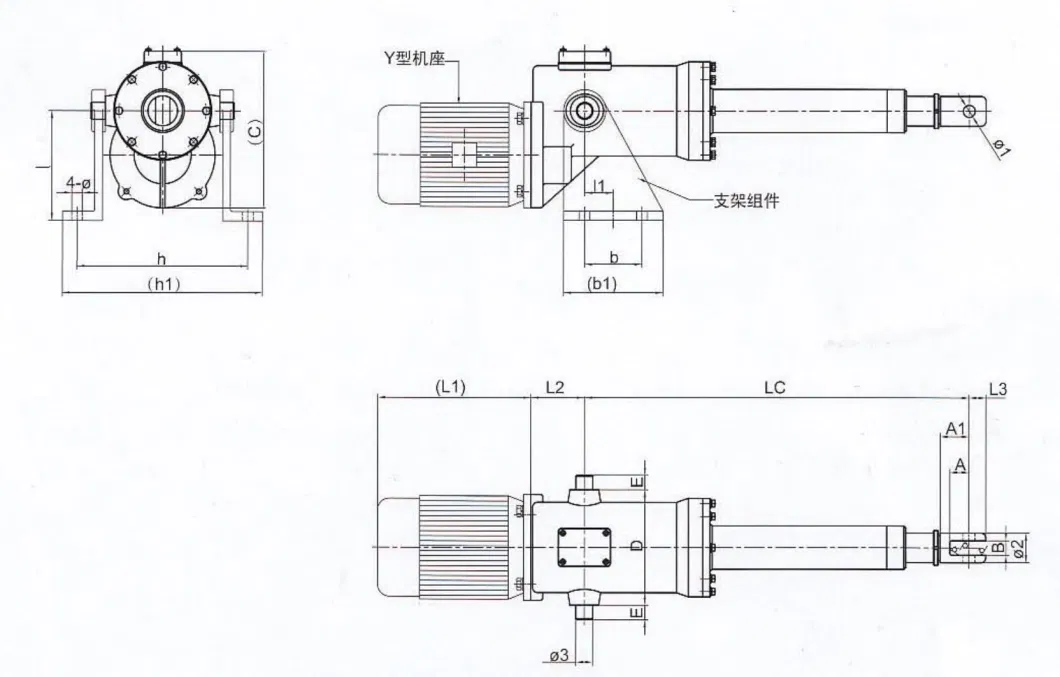 1000n Electric Linear Actuator Pneumatic Actuator