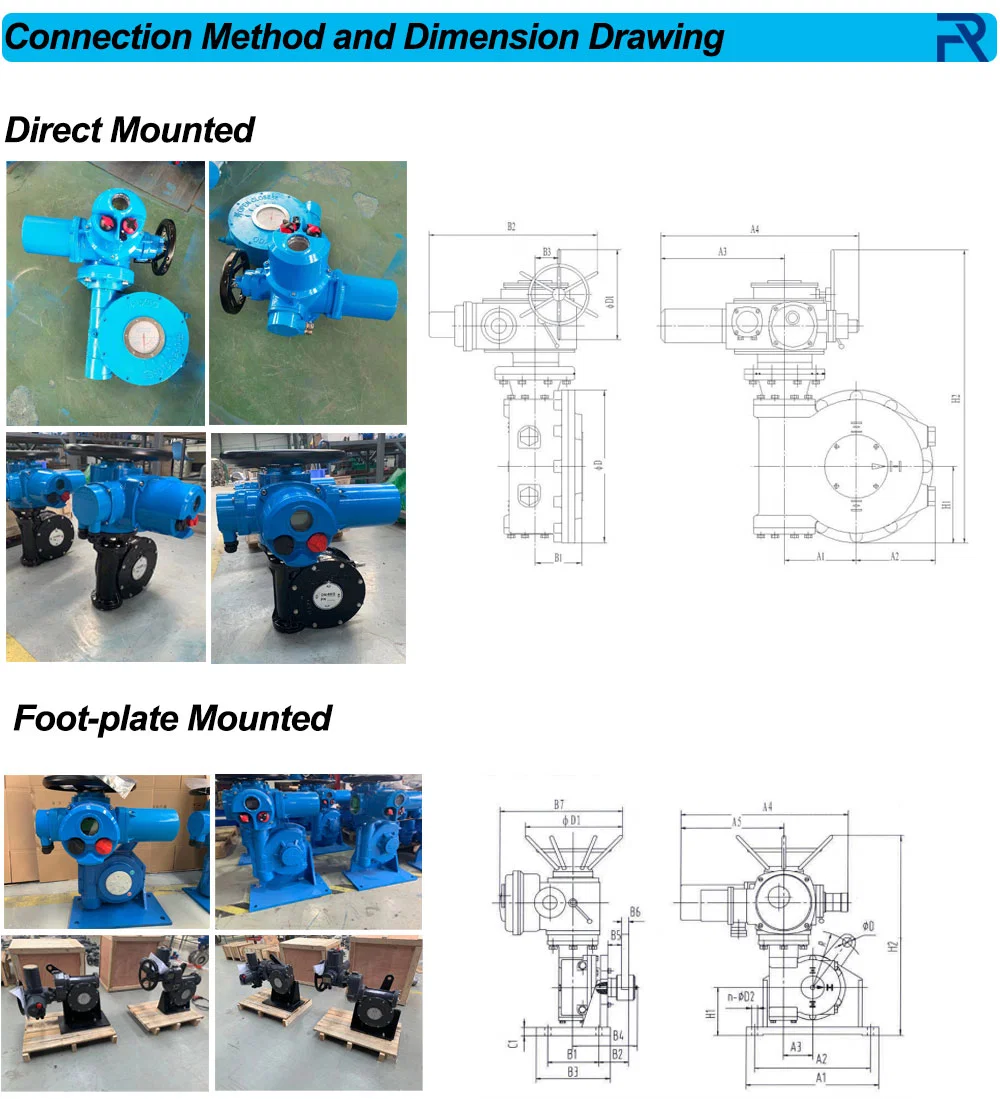 Intelligent Integrated Electric Actuator with Gear Box Ball Valve Butterfly Valve