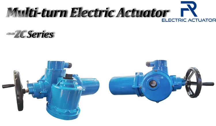 380VAC 50Hz Multi Turn Electric Actuator with 500nm Torque for Knife Valve for Oil/Gas/Water Treatment Zc120 Zc180 Zc250