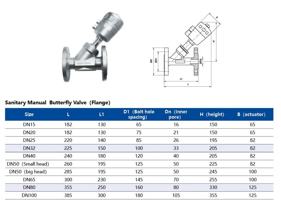 2/2 Way Piston Actuated Angle Seat Valve Steam Angle Seat Valve