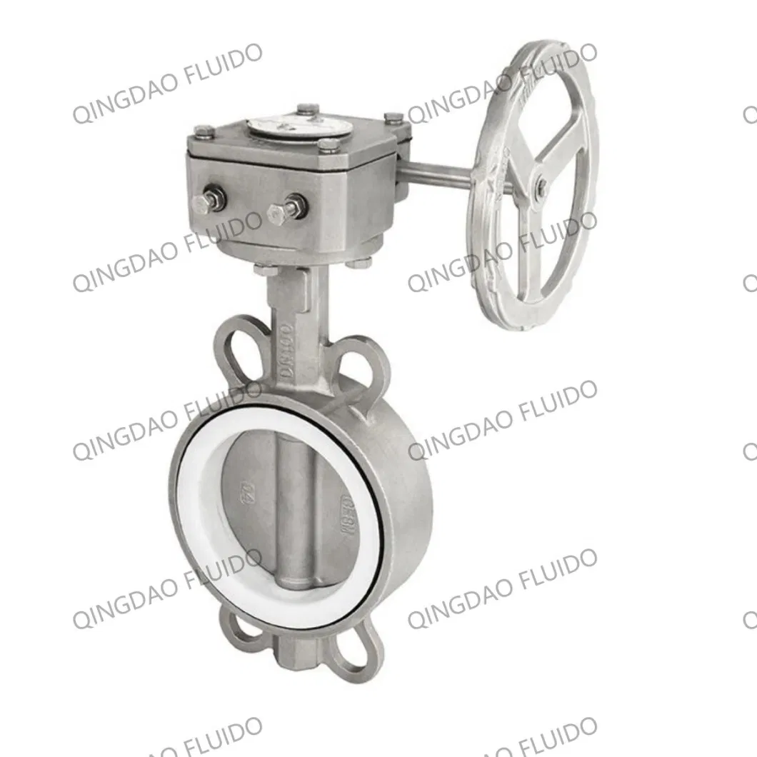 Cast Iron Motor Operated Motorized Electric PTFE Control Wafer Actuator Butterfly Valve