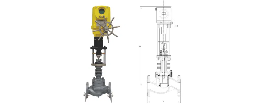 High Temperature Automation Control Valve Electric Control Valve for Gas Steam