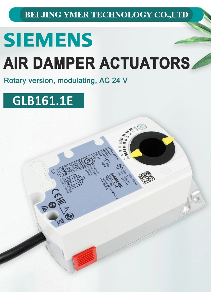Siemens Air Damper Actuators Rotary Version, Electric Motor-Driven Actuators Modulating, AC24V, Glb161.1e