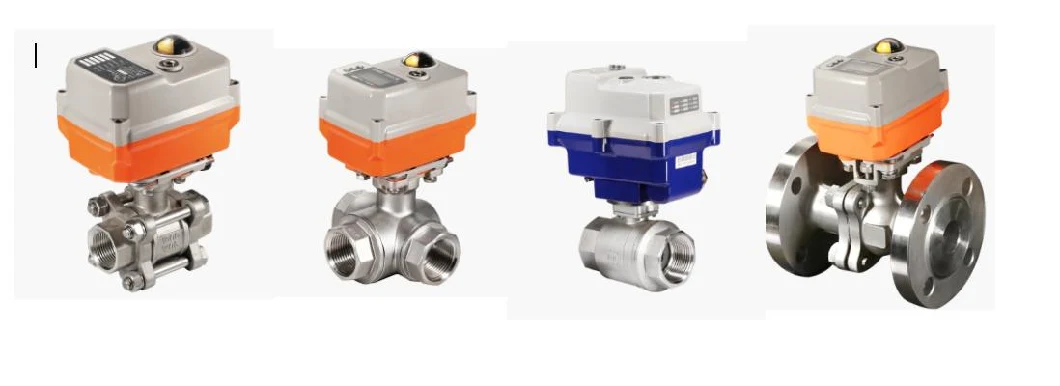 2 Way 24V PVC Motorized Valve Electric Actuator Operated Water Ball Valve