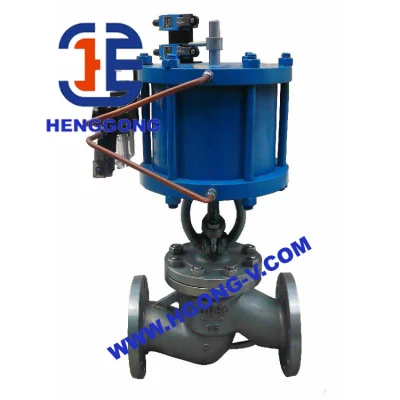 Valvola a globo con flangia pneumatica industriale in acciaio fuso API/DIN per il controllo dell′acqua Per impianti petroliferi