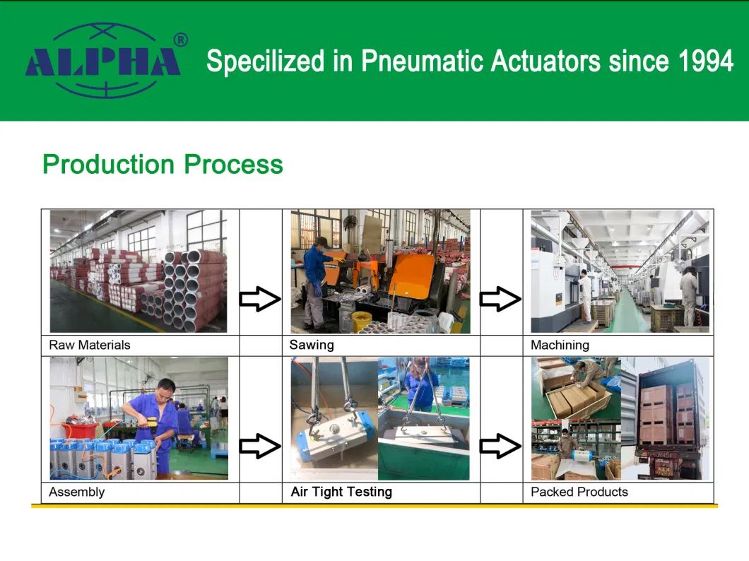 Rotary Stroke Pneumatic Actuator for Ball/Butterfly Valve Control