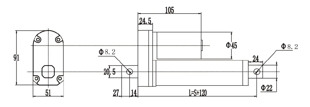 3500n Micro Industrial Electric Linear Actuator