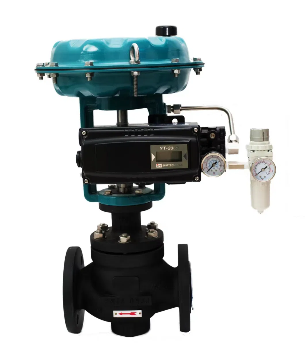 2 Inch Flow Control Valve Pneumatic Operated Globe Diaphragm Control Valve with Positioner Pneumatic Steam Control Valve