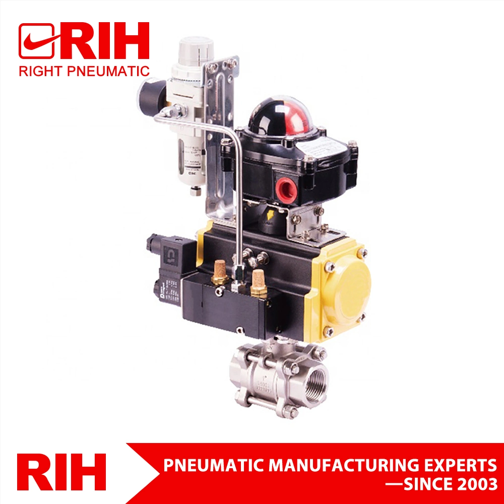 Actuated Double Acting Single Acting Stainless Steel Welded Pneumatic Actuator for Ball Valve