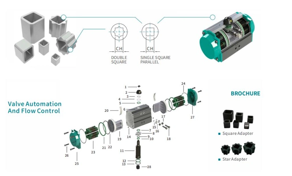 Air Operated Valve Threaded Stainless Steel Water Pneumatic Actuators Single Double Acting 3PC Ball Valve