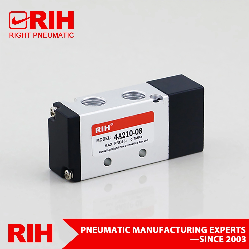 Rih 4A Series Factory Low Price Pneumatic Operated 5 Way Air Control Solenoid Valve