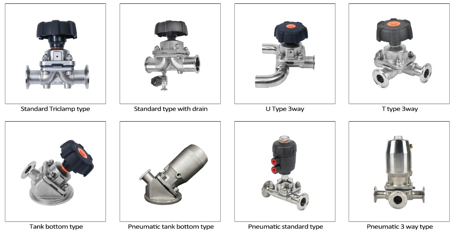 Direct Acting Step Direct Acting Diaphragm Clean Room Juice Vacuum Diaphragm Valve