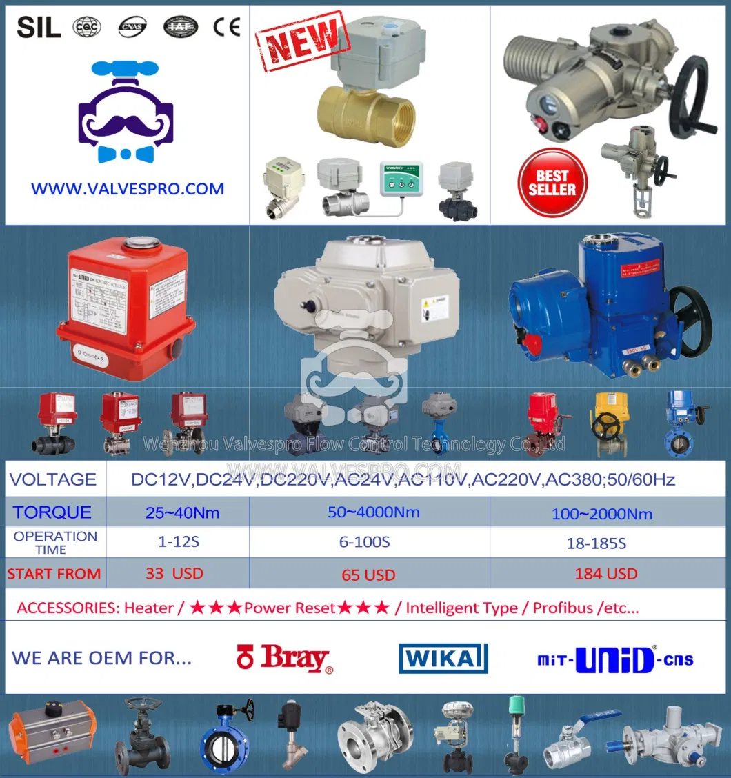 Ambient Temperature -60 Degrees Celsium Multi Turn Electric Actuator