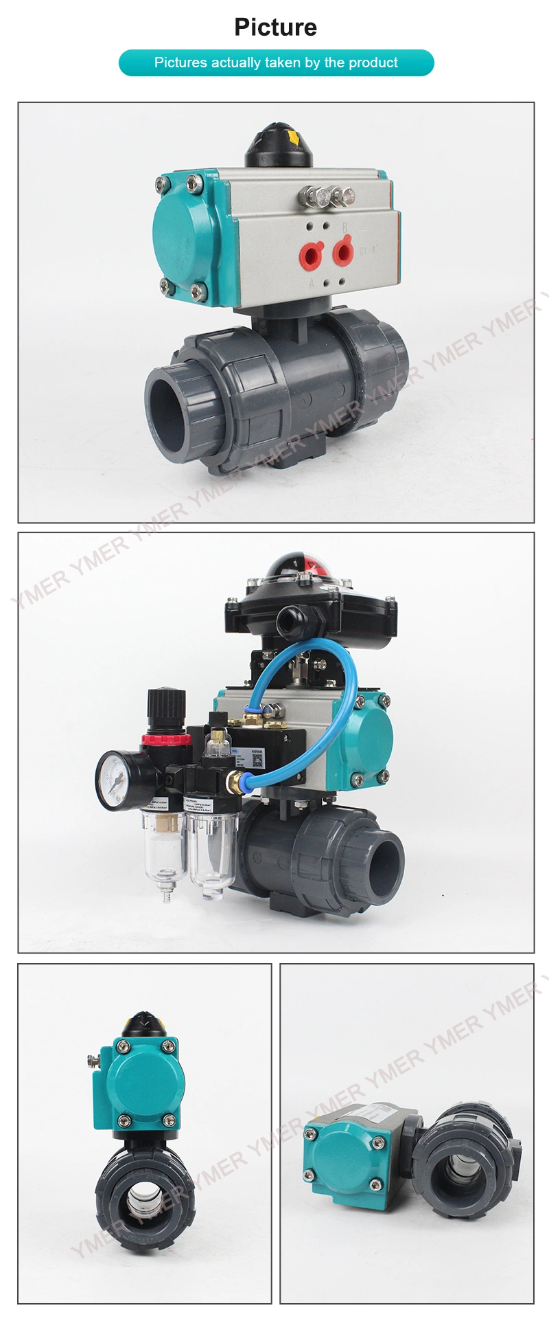 1inch Double Action Pneumatic Actuator Ball Valve for Air Supply