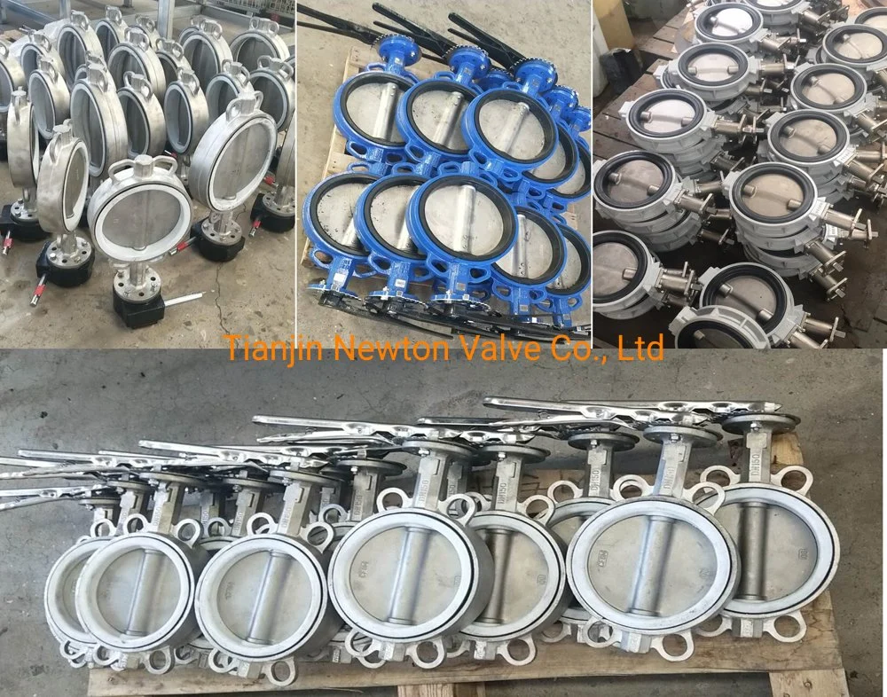 Pn10 Pn16 Class150 10K Ductile Cast Iron Ci Soft Sealing Wafer Butterfly Valve Lever Operated EPDM Rubber Seat Di Wafer Butterfly Valve with Water Air Oil Gas