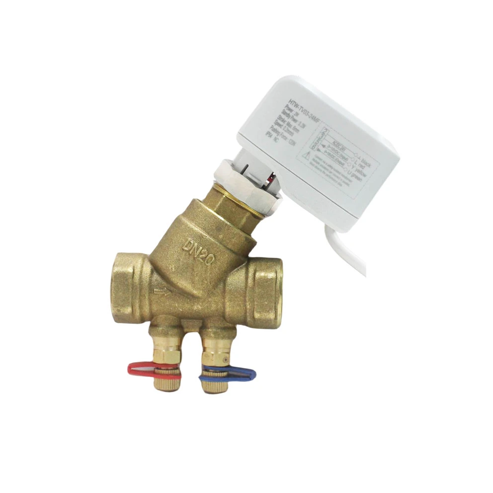 CE Approved Brass Pressure Independent Control Valve Balancing Valve Picv with Electric Actuator