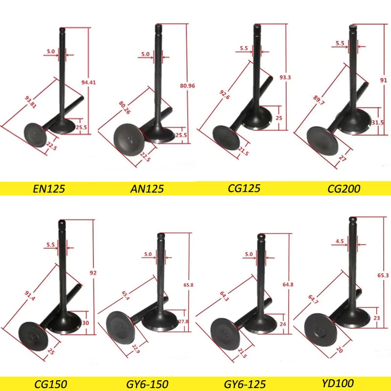 Cg150 Motorcycle Spare Parts Motorcycle Valve Inlet/Exhaust Set