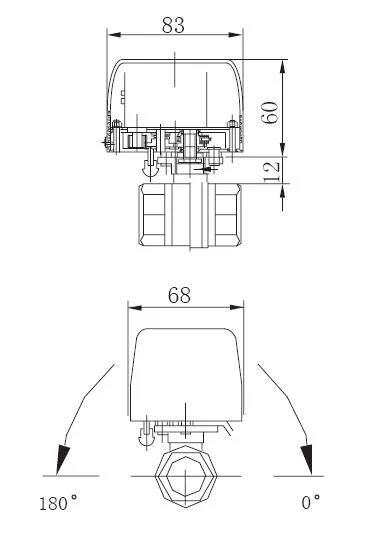 Motorized Electric Ball Valve Actuator, Electrically Operated Valve High Flow Capability