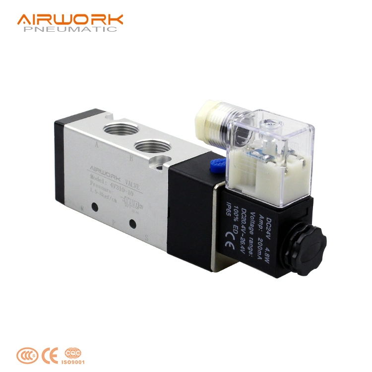 4V310 Electrical Operated Directional Control 5 2 Pneumatic Electromagnetic Valve Solenoid Operated