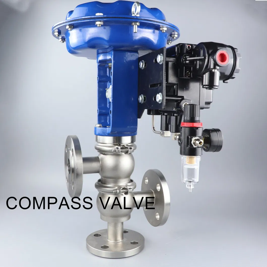 Stainless Steel Hygienic Sanitary Electronic Pneumatic Flow Control Regulating Regulator Valve