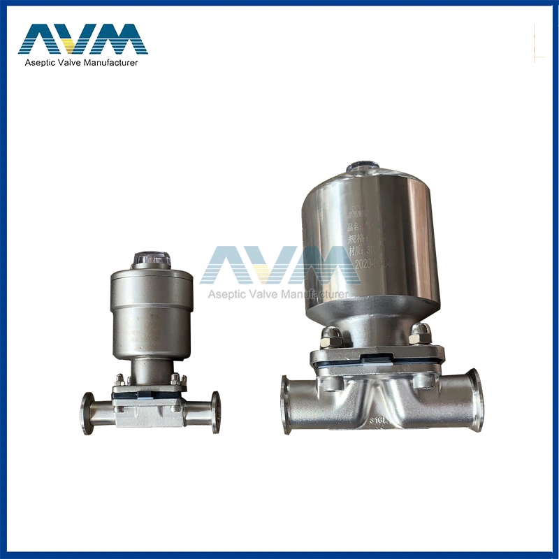 Sanitary Stainless Steel SS304/316L Pneumatic Cast Control Diaphragm Valve with 3A
